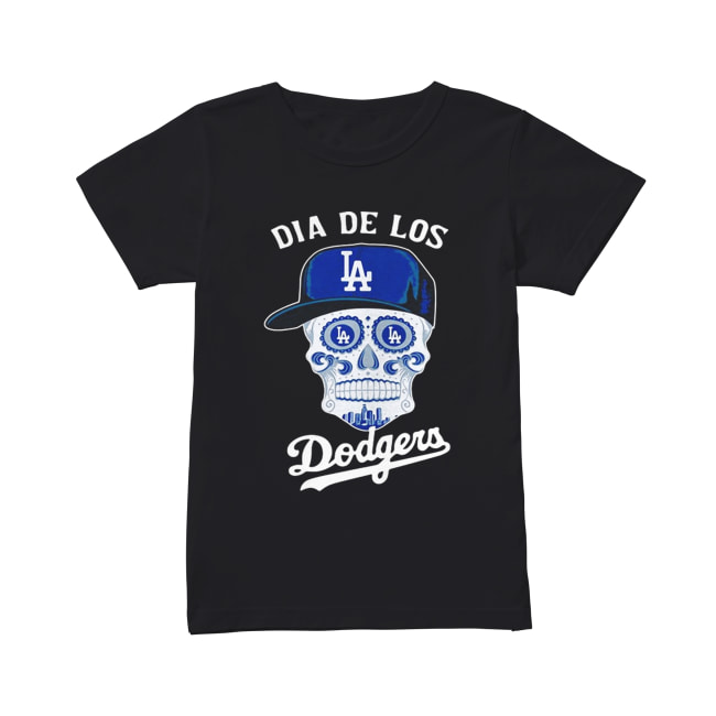 Dia De Los Dodger halloween sugar skull Classic Women's T-shirt