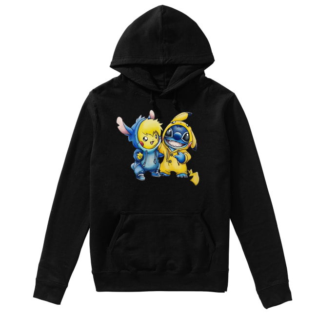 Disney Lilo Stitch Drawing Pikachu Pokemon Unisex Hoodie