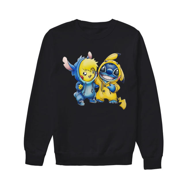 Disney Lilo Stitch Drawing Pikachu Pokemon Unisex Sweatshirt