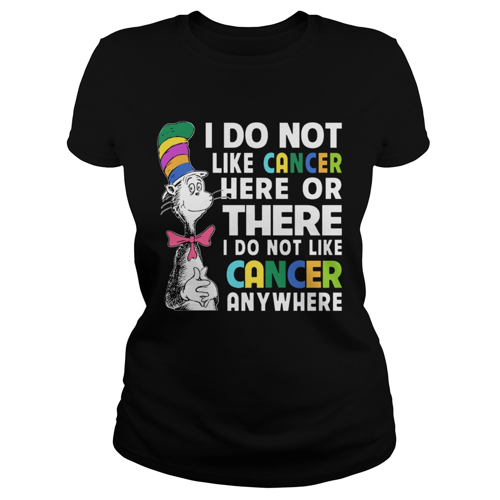 Dr Seuss I do not like cancer here or there Classic Ladies