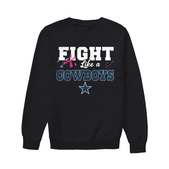 Fight like a Cowboys breast cancer Unisex Sweatshirt