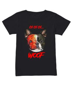 French Bulldog Jason Voorhees ch ch ch woof  Classic Women's T-shirt
