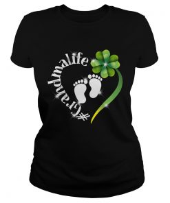 Grandma Life Shamrock Heart St Patricks Day Shirt Classic Ladies