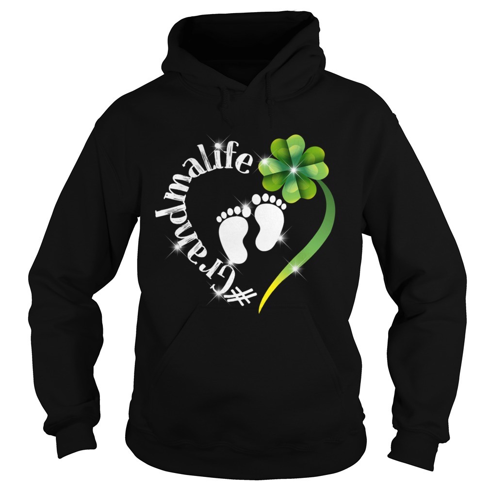 Grandma Life Shamrock Heart St Patricks Day Shirt Hoodie