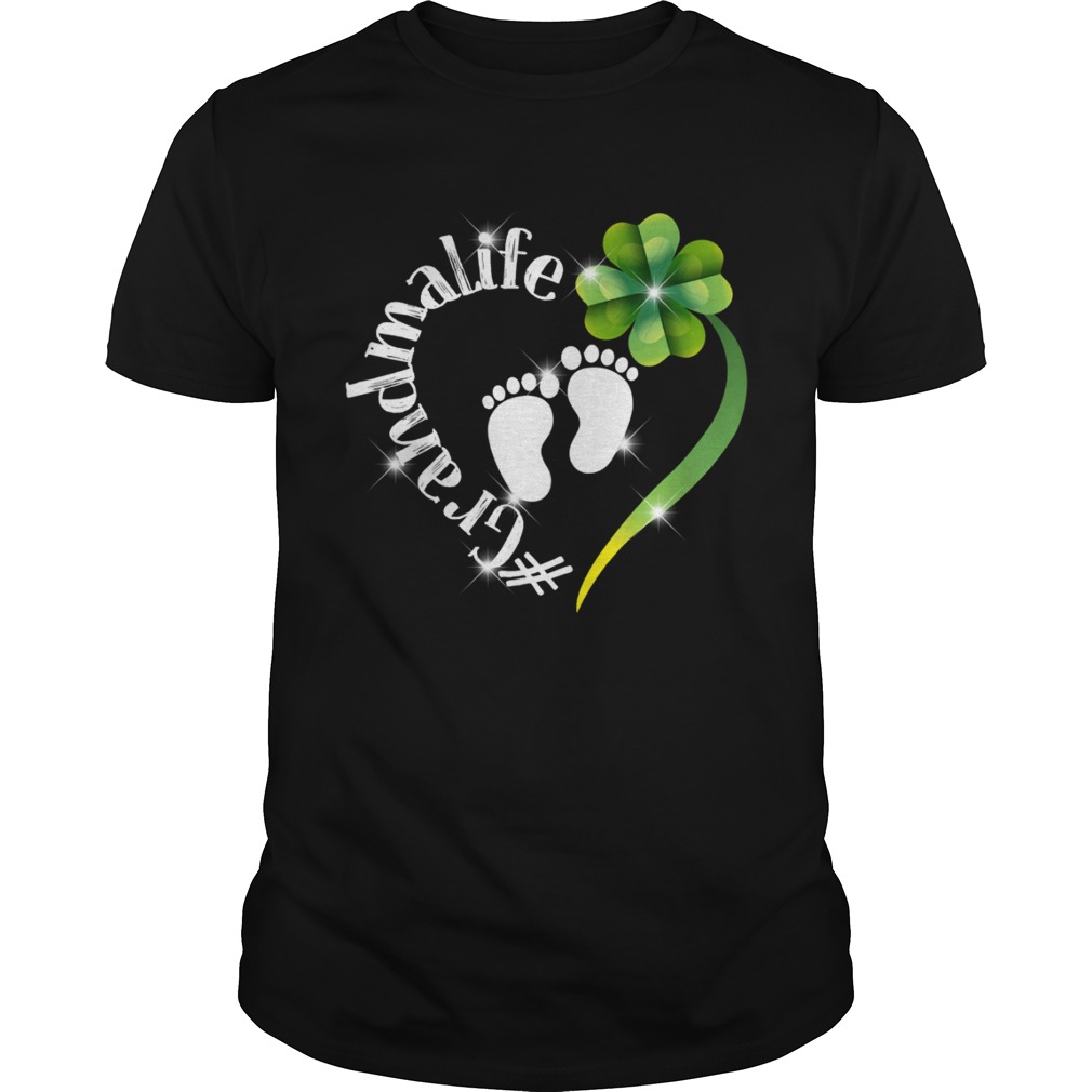 Grandma Life Shamrock Heart St Patricks Day Shirt