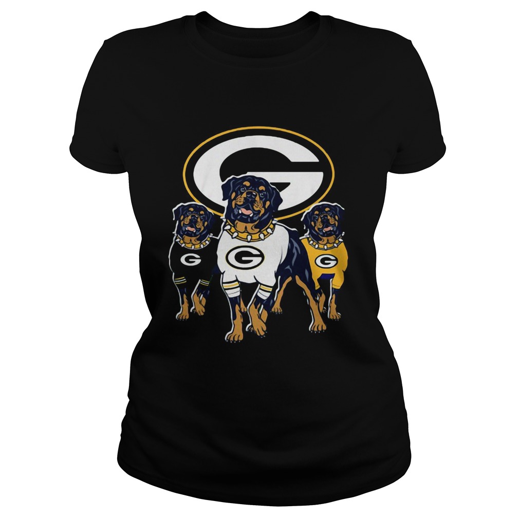 Green Bay Packers Rottweiler dog Classic Ladies