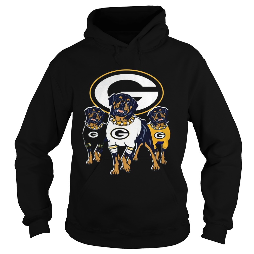 Green Bay Packers Rottweiler dog Hoodie