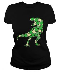 Green Polka Dot T Rex Dinosaur International Dot Day TShirt Classic Ladies