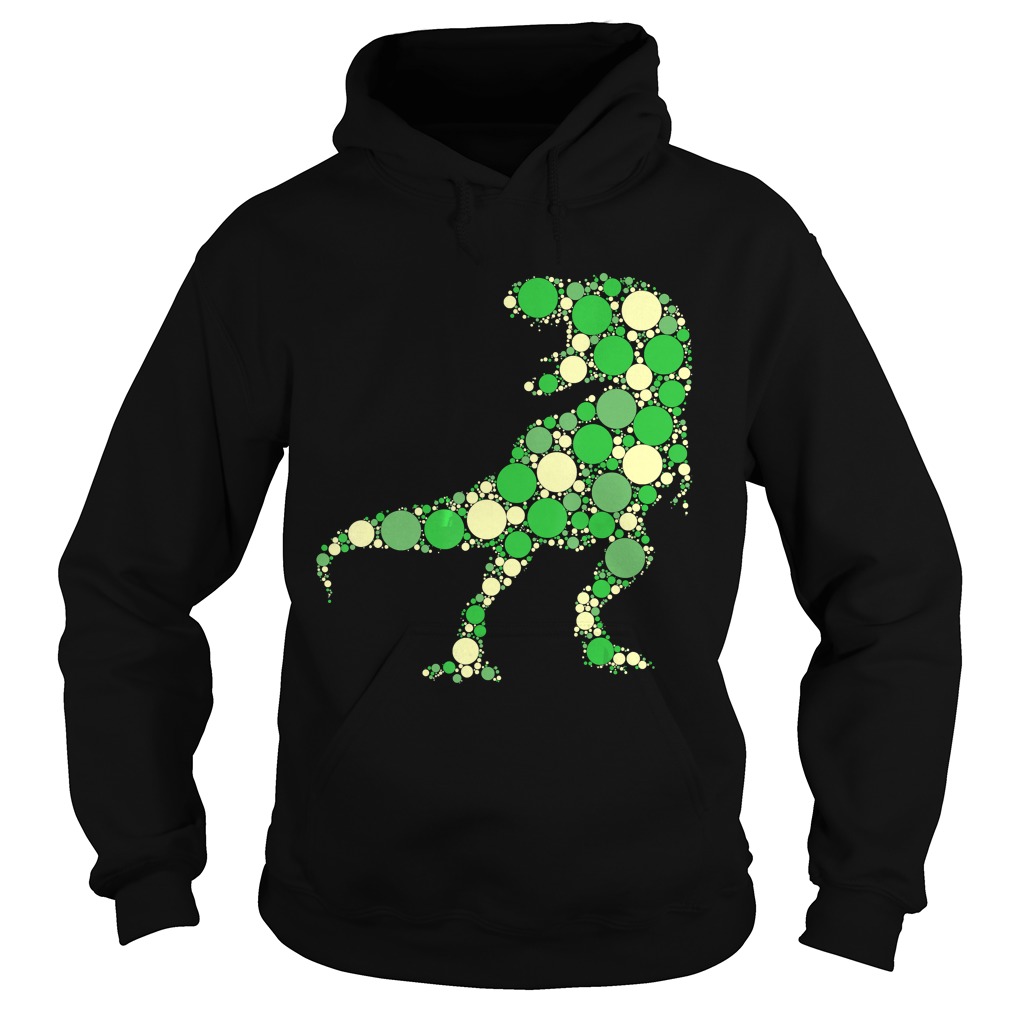 Green Polka Dot T Rex Dinosaur International Dot Day TShirt Hoodie