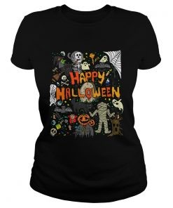 Happy Halloween Scary Retro  Classic Ladies