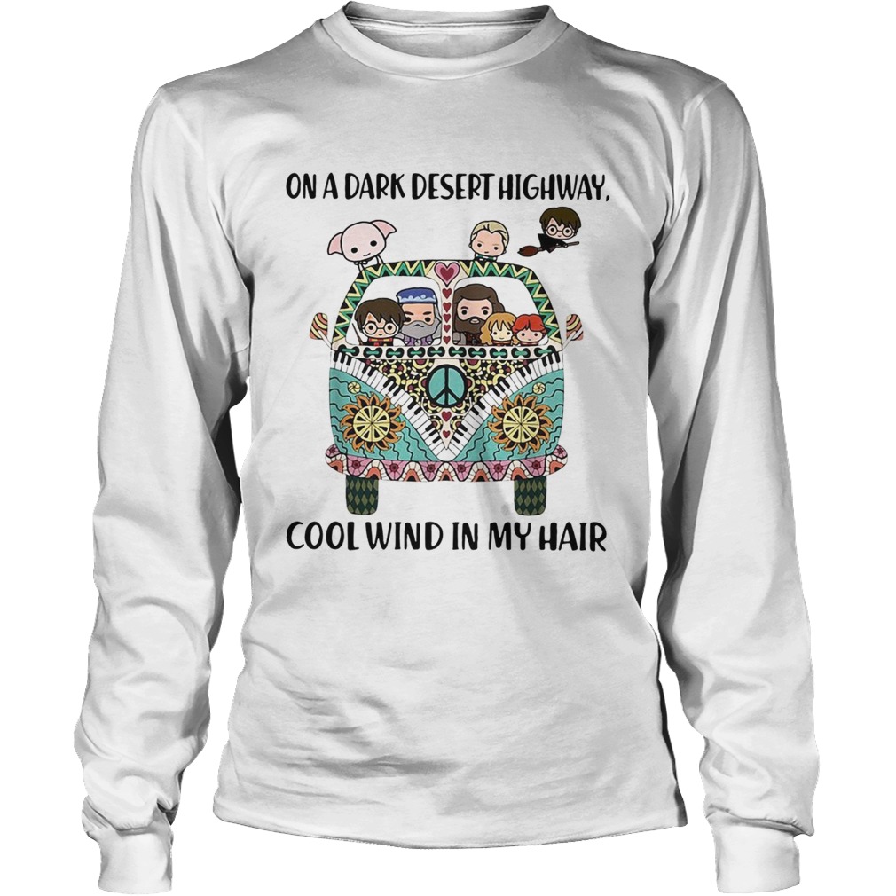 Hippie Harry Potter chibi on a dark desert highway cool wind in my hair LongSleeve