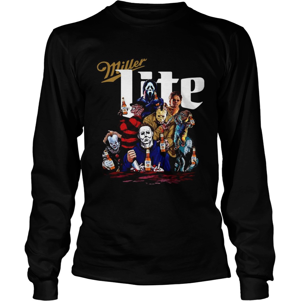 Horror characters Miller Lite LongSleeve