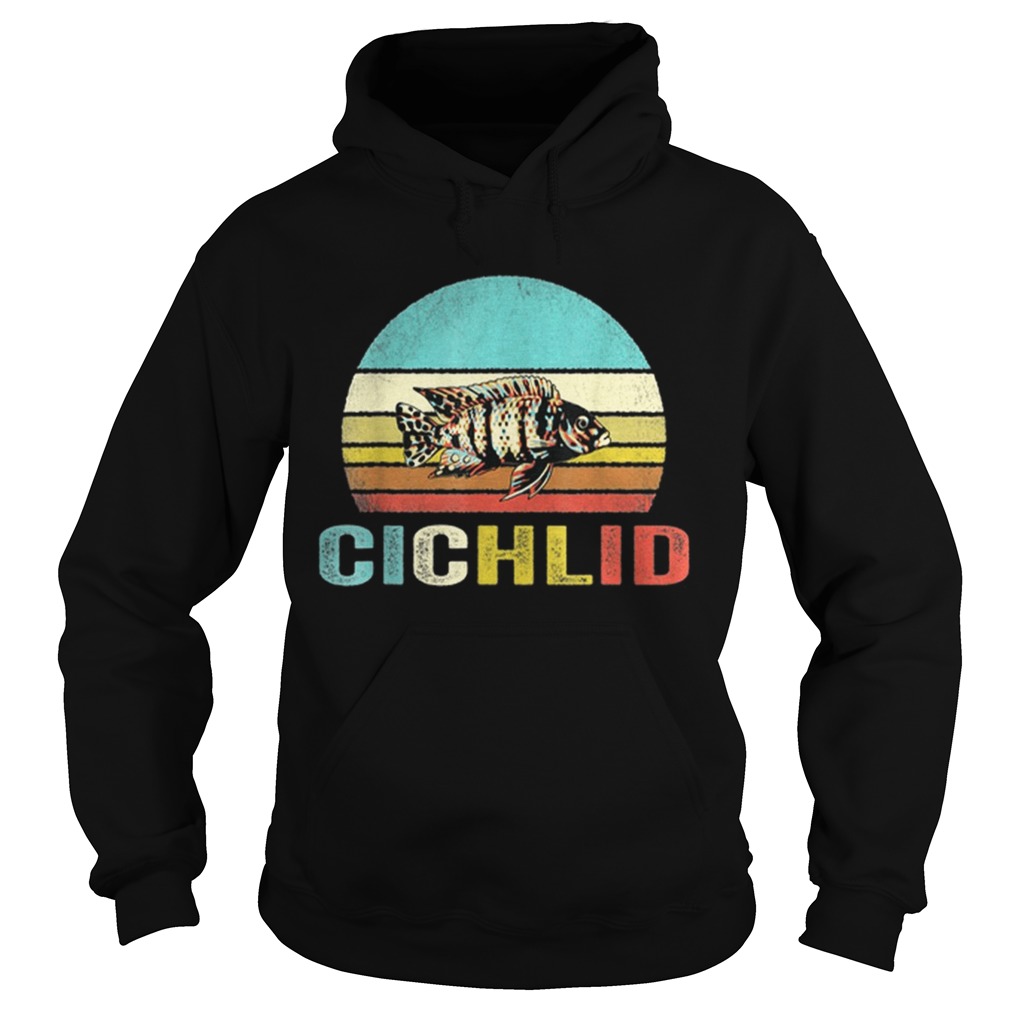 Hot Vintage Cichlid Sunset Hoodie