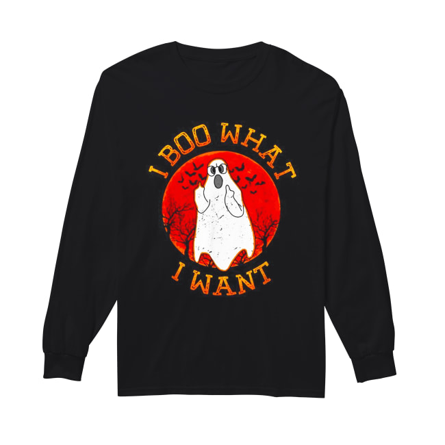 I boo what I want Ghost Halloween Long Sleeved T-shirt