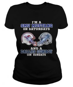 Im a Smu Mustang on Saturdays and a Dallas Cowboy on Sundays  Classic Ladies