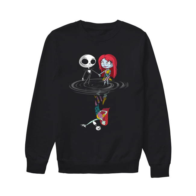 Jack Skellington and Sally water reflection Unisex Sweatshirt