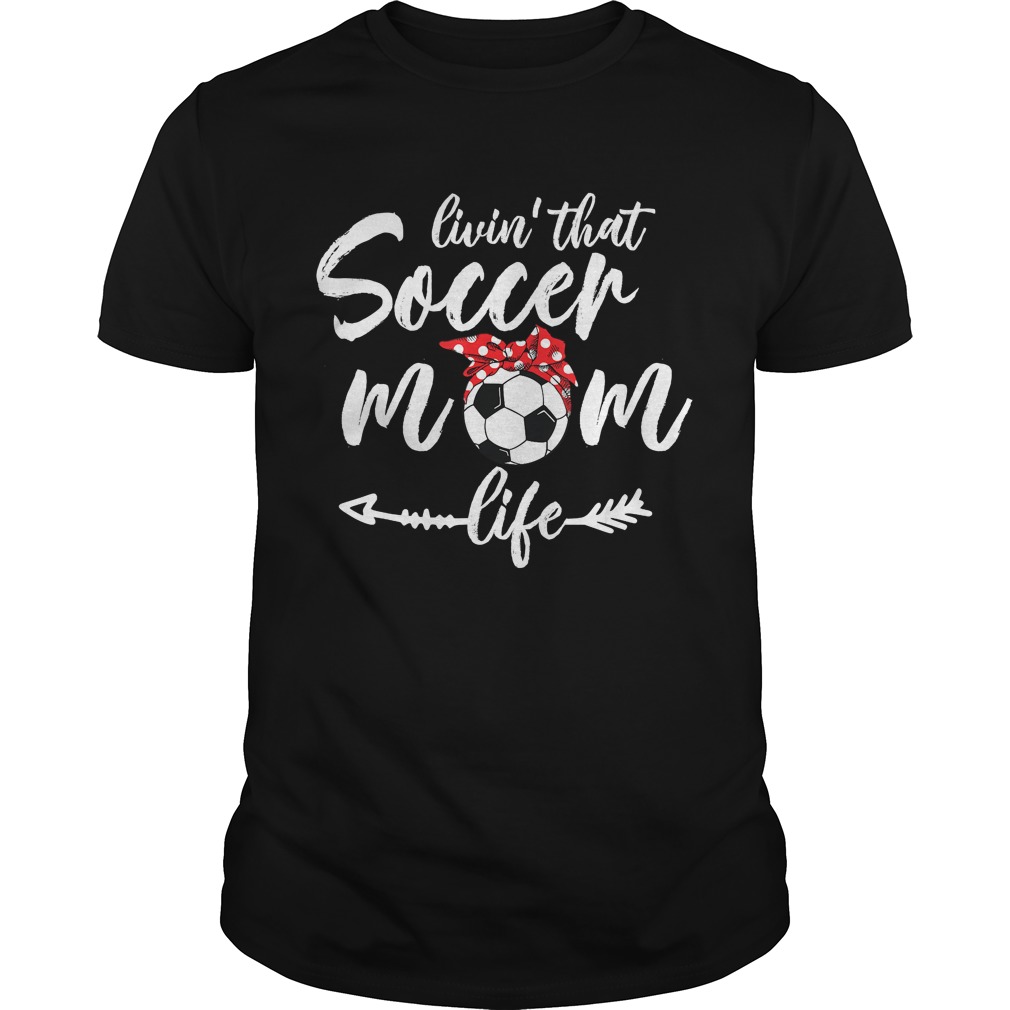 Living That Soccer Mom Life Football Headband Arrow Funny TShirt