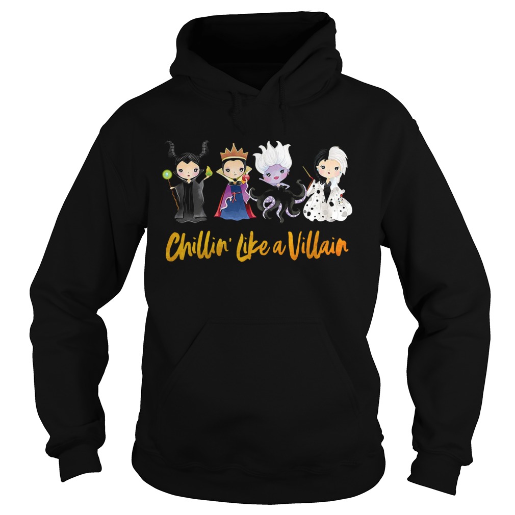 Maleficent The Evil Queen Cruella De Vil Ursula chillin like a villain Hoodie