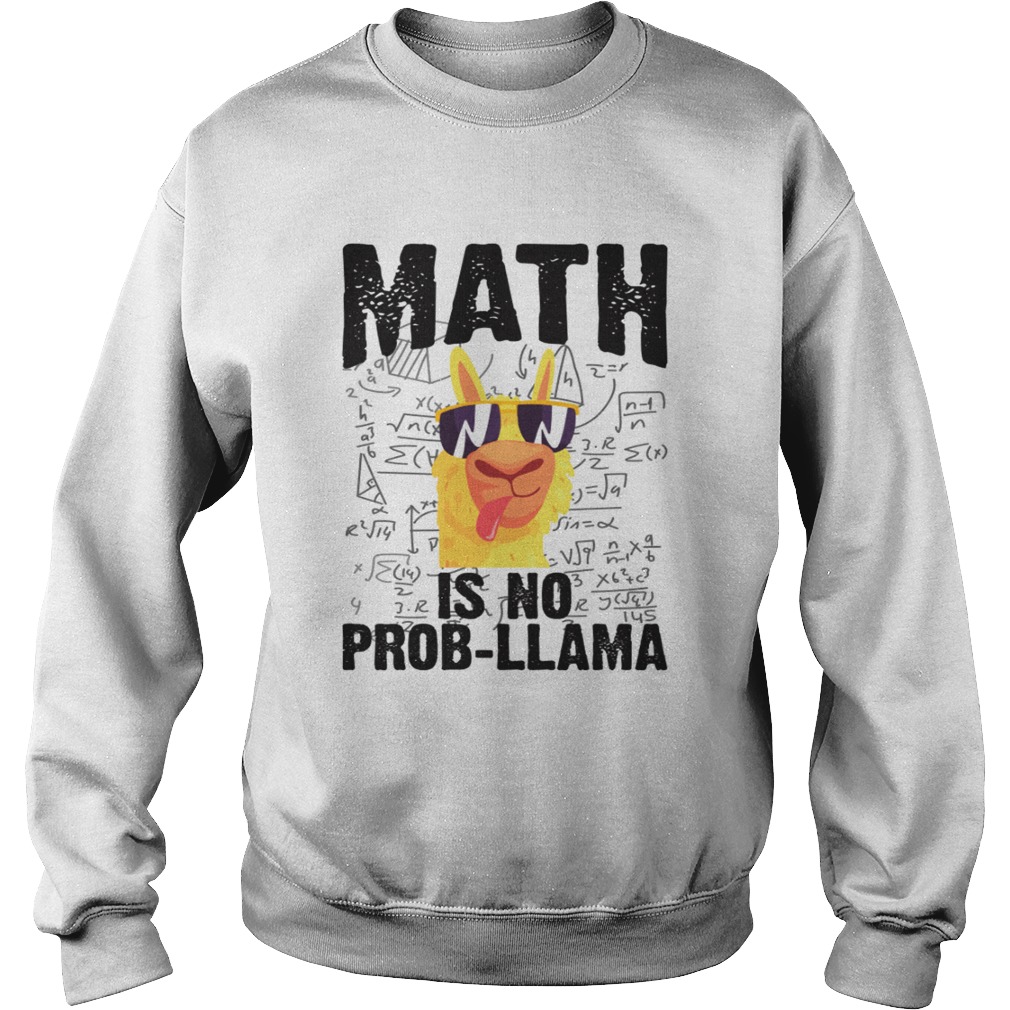 Math Is No Probllama Funny Math Joke Saying Shirt Sweatshirt