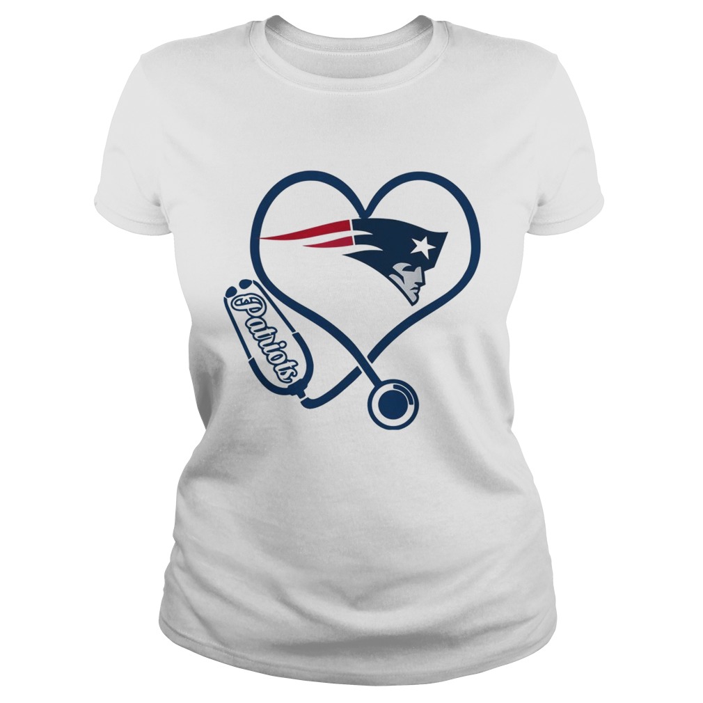 New England Patriots nurse heart Classic Ladies