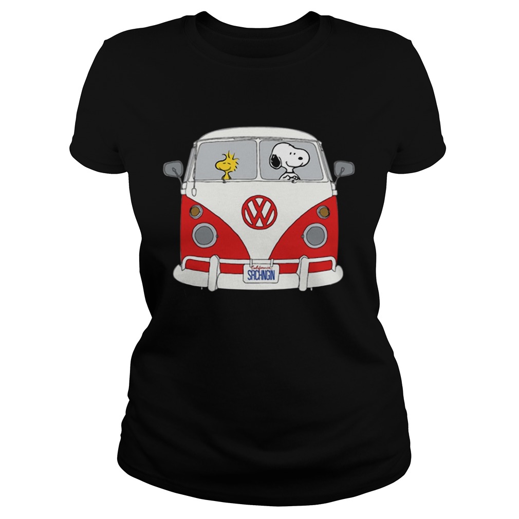 Official Snoopy and woodstock driving Hippie Volkswagen Beetle Classic Ladies