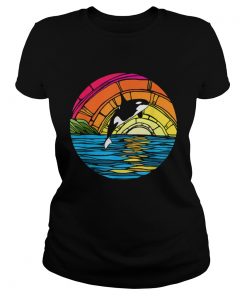 Orca Tees Killer Whale Stained Glass  Classic Ladies