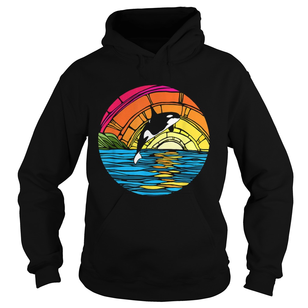 Orca Tees Killer Whale Stained Glass Hoodie