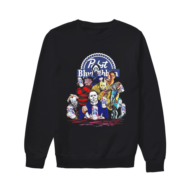 Pabst Blue Ribbon Horror characters Halloween Unisex Sweatshirt