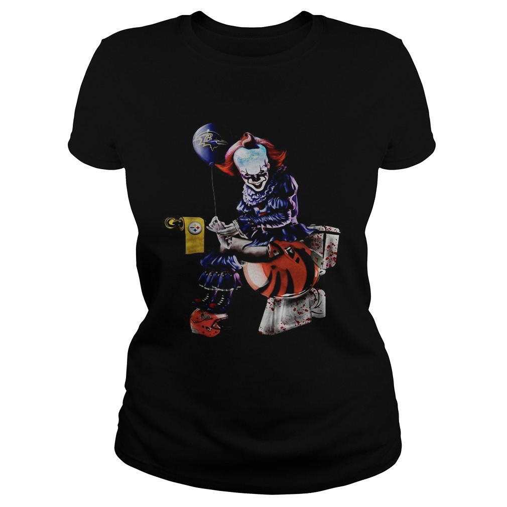 Pennywise Baltimore Ravens Pittsburgh Steelers and Cleveland Browns toilet Classic Ladies