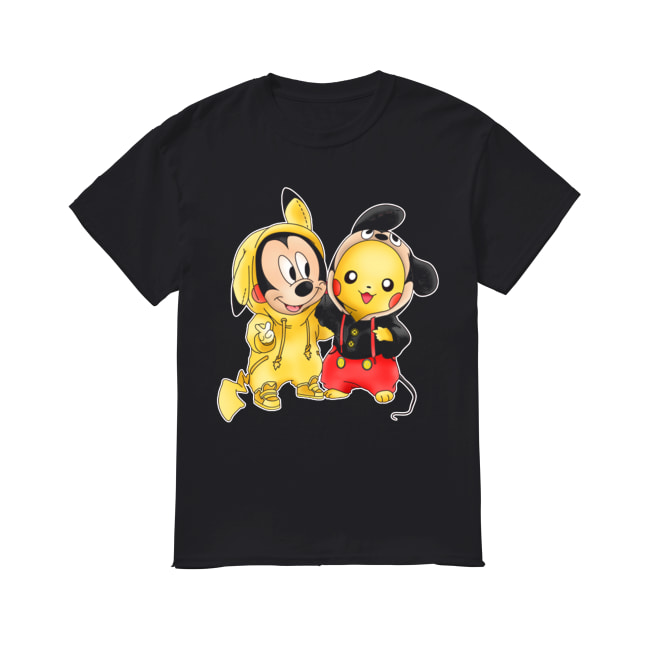 Pikachu Pokemon Mickey mouse crossover Classic Men's T-shirt