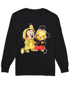 Pikachu Pokemon Mickey mouse crossover  Long Sleeved T-shirt 