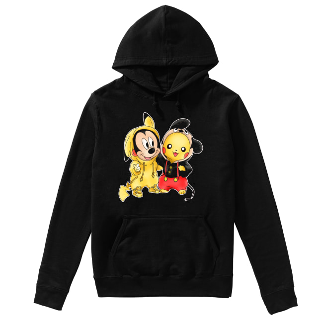 Pikachu Pokemon Mickey mouse crossover Unisex Hoodie
