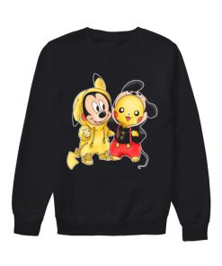 Pikachu Pokemon Mickey mouse crossover  Unisex Sweatshirt