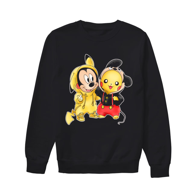 Pikachu Pokemon Mickey mouse crossover Unisex Sweatshirt