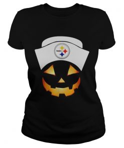 Pittsburgh Steelers Nurse Pumpkin face  Classic Ladies