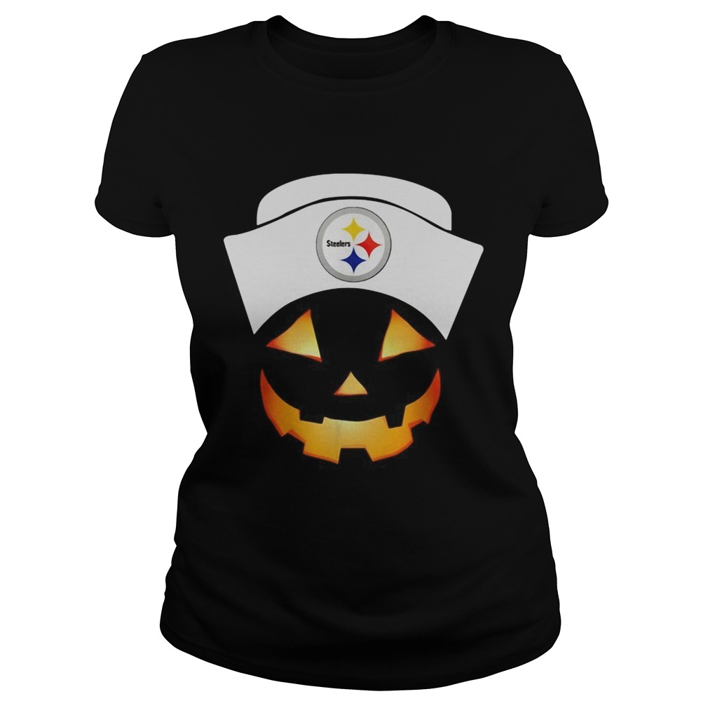 Pittsburgh Steelers Nurse Pumpkin face Classic Ladies