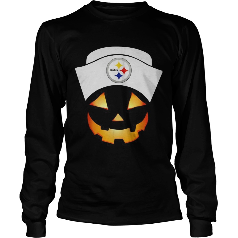Pittsburgh Steelers Nurse Pumpkin face LongSleeve