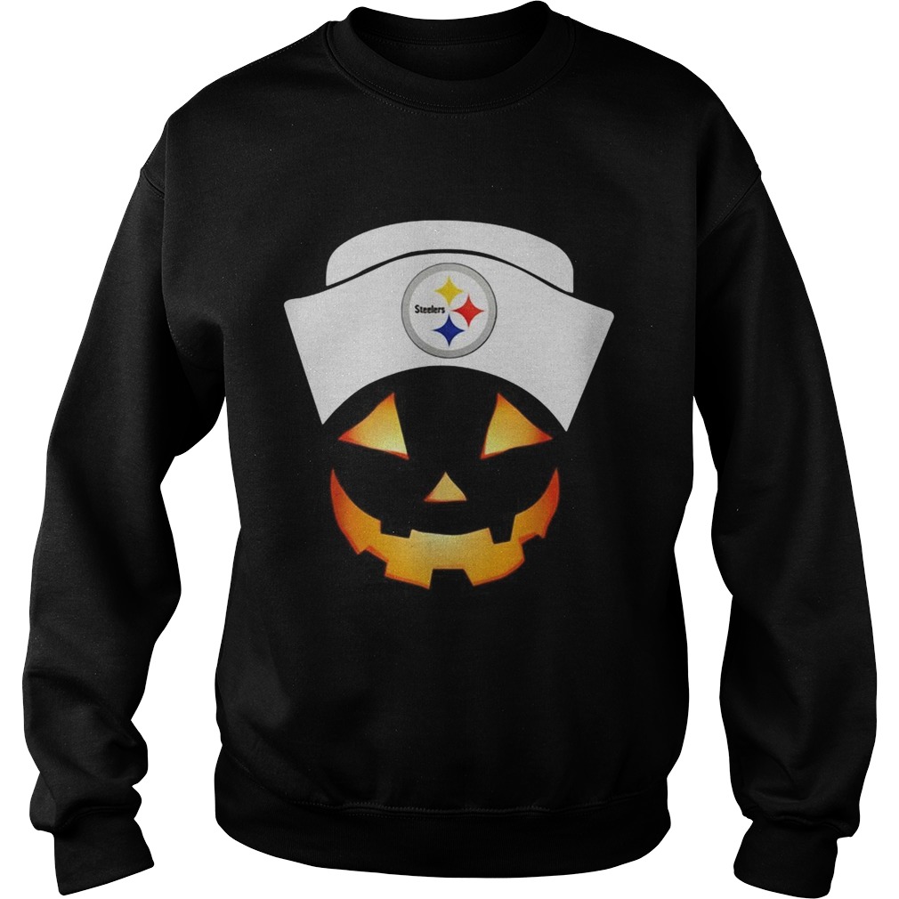 Pittsburgh Steelers Nurse Pumpkin face Sweatshirt