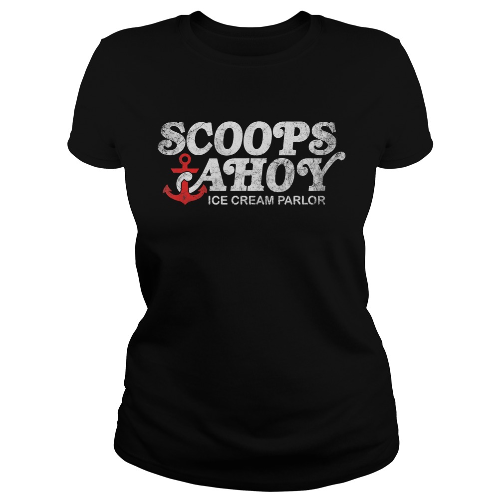 Scoops Ahoy Ice Cream Parlor TShirt Classic Ladies