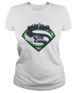 Seattle Seahawks Superman 12 Shirt Classic Ladies