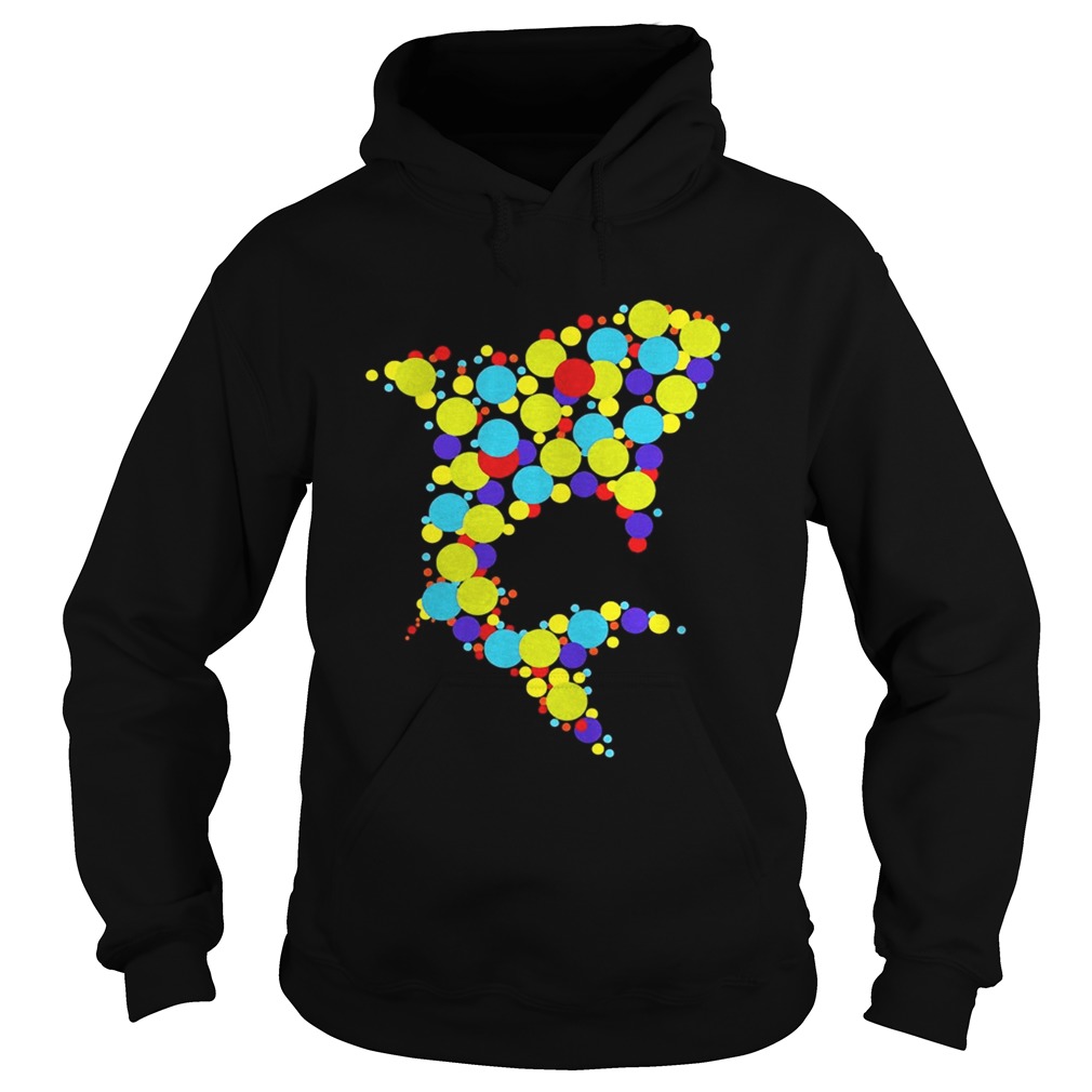 Shark dot day multi color Hoodie