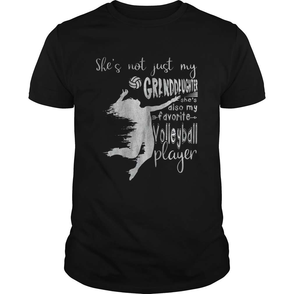 Shes Not Just My Granddaughter Shes Also Volleyball Player Tee Shirt