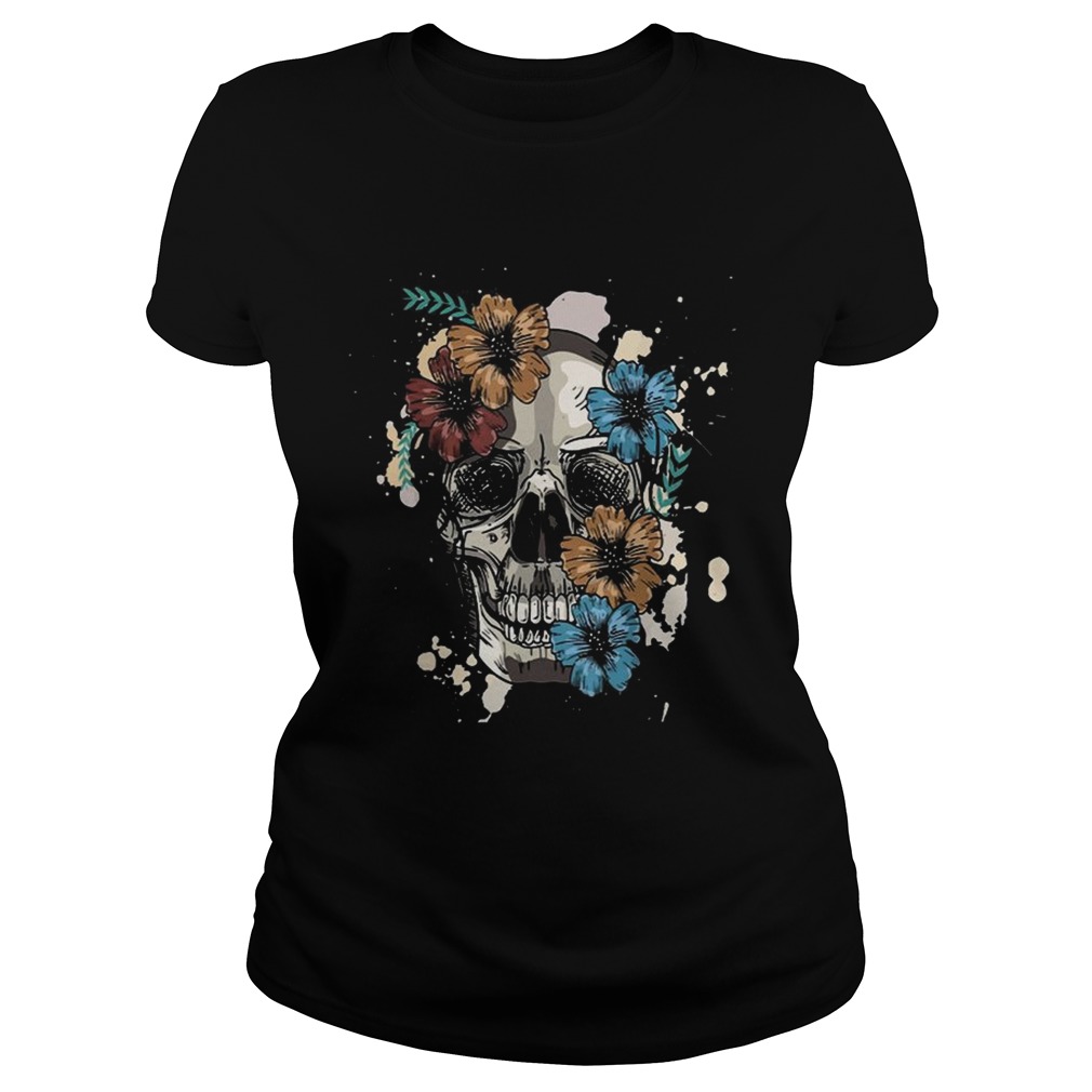 Skull and Flowers Shirt Classic Ladies