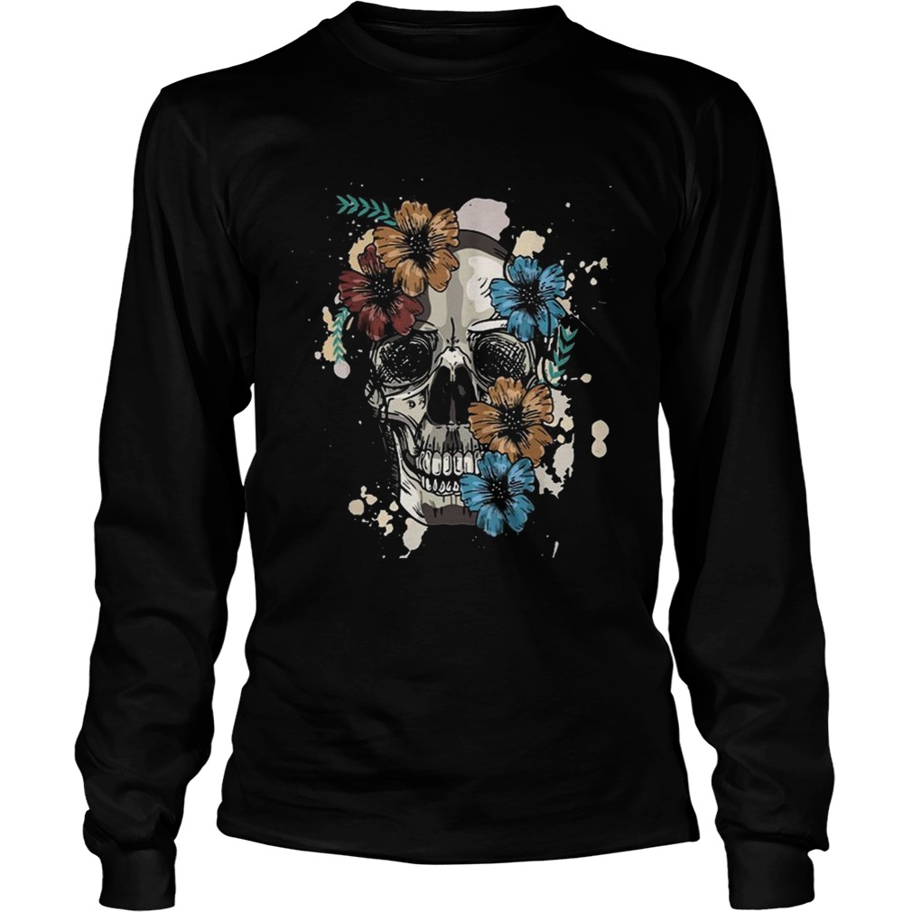 Skull and Flowers Shirt LongSleeve