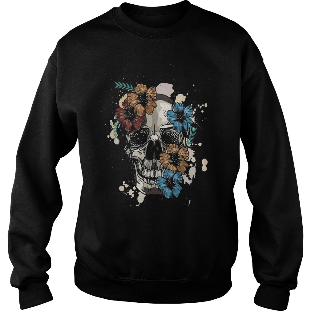 Skull and Flowers Shirt Sweatshirt