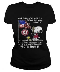 Snoopy and Woodstock Alabama Crimson Tide our flag does not fly  Classic Ladies