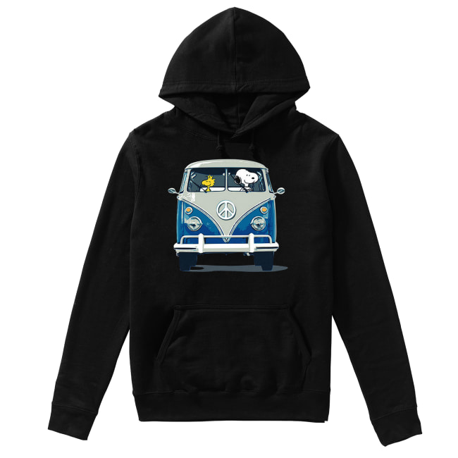 Snoopy driving Hippie car Volkswagen Beetle Unisex Hoodie