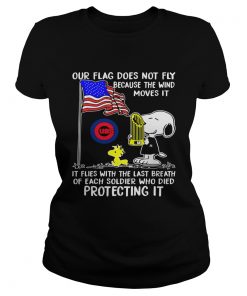 Snoopy our flag does not fly because the wind moves it Chicago CUBS  Classic Ladies