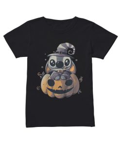 Stitch Pumpkin Halloween  Classic Women's T-shirt