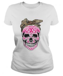 Sugar Skull breast cancer with bandana  Classic Ladies